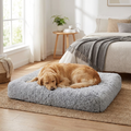 Dog resting on the Pawnest orthopedic memory-foam bed